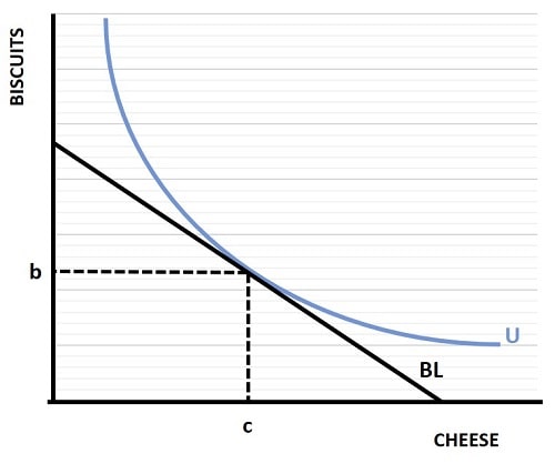 graphical representation of budget line