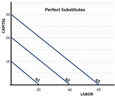 Perfect Substitutes Production Function Perfect Substitutes Production Function